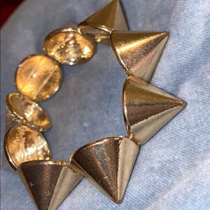 Spiky 14k  gold tone elasticated bracelet